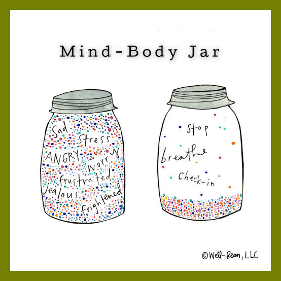 Children learning mind jar concept